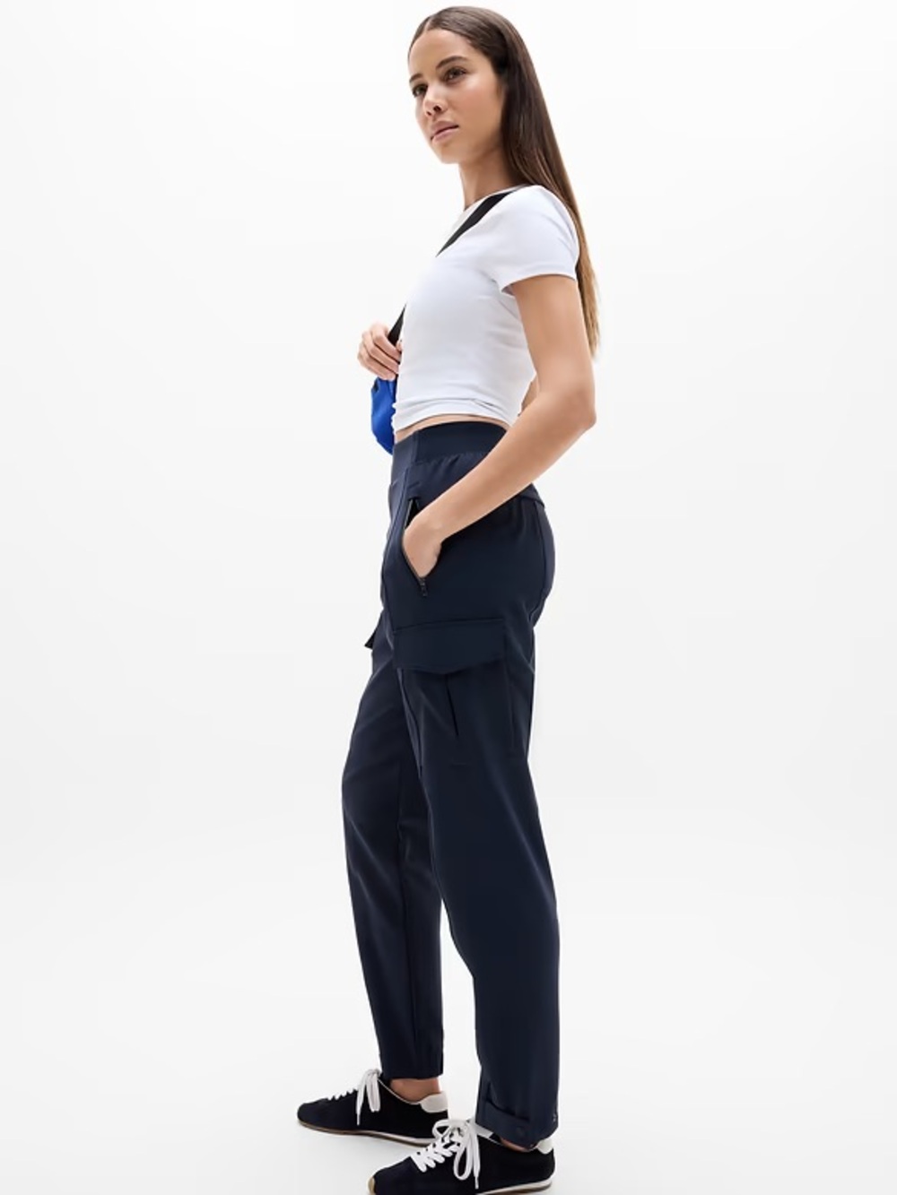 Athleta Endless High Rise Cargo Jogger Pants - Black 8